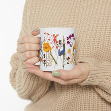 Load image into Gallery viewer, Colorful Pressed Flowers Mug
