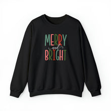 Load image into Gallery viewer, Merry and Bright Sweatshirt (on Black or Gray)