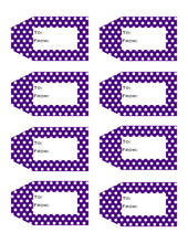 Load image into Gallery viewer, Polka Dot Printable Gift Tags {12 different colors - 96 Tags}