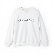 Load image into Gallery viewer, Thankful Crewneck Sweatshirt (black letters)
