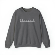 Load image into Gallery viewer, Blessed Crewneck Sweatshirt (White letters)
