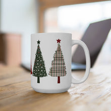 Load image into Gallery viewer, Whimsical Christmas Trees Mug 15oz
