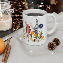 Load image into Gallery viewer, Colorful Pressed Flowers Mug
