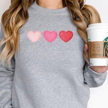 Load image into Gallery viewer, Three Hearts Sweatshirt
