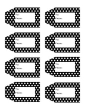 Load image into Gallery viewer, Polka Dot Printable Gift Tags {12 different colors - 96 Tags}
