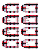 Load image into Gallery viewer, Plaid Printable Gift Tags Volume 1 {10 different Patterns - 80 Tags}
